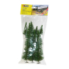 NOCH 26419 -Świerki modelowe, 10 sztuk, wysokość 6 - 15 cm H0 TT